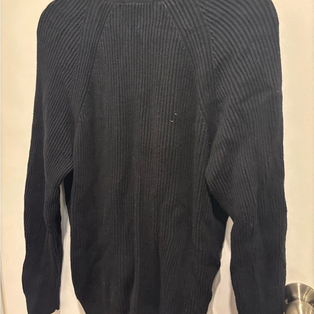 Black Ribbed Cardigan - Picture 3 of 4